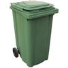 ECOPLAST Bidone Pattumiera Immondizia con Ruote Verde 240 Litri