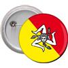 Spilla Calamita pins badge frigo Ø 45 mm Trinacria Sicilia logo bandiera