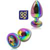 Godo d+ Plug anale in metallo GRANDE dilatatore BIG butt dildo indossabile con pietra