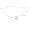 NALBORI completo Argento 925 collana griffe 4mm + orecchini punto luce zirconi abbinati