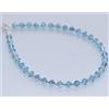 BRACCIALE UOMO DONNA ARGENTO 925 GARANZIA SWAROVSKI AQUAMARINE AB CELESTE+misure
