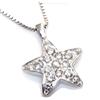 NALBORI collana stella tutta argento 925 pendente 15x20 pavè zirconi bianchi collier