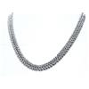 COLLANA UOMO DONNA ACCIAIO INOSSIDABILE STainleSs STEEL SILVER BIZANTINA GRANDE