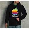 FELPA CON CAPPUCCIO UNISEX "APPLE Old School" MELA MACHINTOSH UOMO DONNA