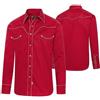 Stars & Stripes Camicia da uomo Stars & Stripes Jack Red western shirt