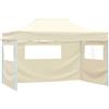 Senza Marca/Generico vidaXL Gazebo Professionale Pieghevole con 3 Pareti 3x4m Acciaio Crema