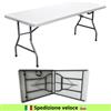 Tavolo Pieghevole per Feste, Fiere, Camping, Campeggio, 180x75x72 cm, Bianco 🎉