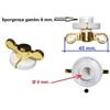 SMEG Manopola piano cottura cucina Smeg bianca ed oro originale 694971069