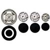 Ariston Hotpoint Kit 4 bruciatori + spartifiamma lucidi 4 fuochi cucina a gas Hotpoint Ariston