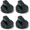 Beko Kit 4 Manopole Pomelli Nere Per Cucina Piano Cottura Beko Originale