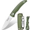TONIFE Nova Full Tang Coltello da Caccia Campeggio a Lama Fissa 6,8cm con Guaina Kydex Regolabile Facile Portabile con Cordino in Paracord per Outdoor, Sopravvivenza e Bushcraft