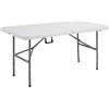 Giordanoshop Tavolo Catering Pieghevole 120x60x48 h cm in Acciaio Bianco