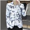 Giacca Smoking Uomo Elegante Slim Fit Bottoni Bianca Colorata Uomo 071708