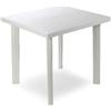 Plastica Alto Sele Tavolo quadrato in plastica da Giardino 80x75H72cm gambe smontabili BIANCO/verde