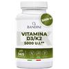 Bandini® Vitamina D3 + K2 5000 UI 365 compresse | fornitura annuale