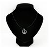 Collana con pendente Ciondolo simbolo della PACE cordino PEACE per Donna da Uomo