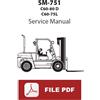 Clark SM-751 C60-80 D C60-75L Forklif Workshop service manual Repair instruction