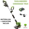 Verdemax TRIMMER/TAGLIABORDI A BATTERIA 20V VERDEMAX TR20 + BATTERIA 2Ah e CARICATORE