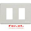 BTICINO MAGIC PLACCA 2P OXIDAL 503/2A/X ALLUMINIO