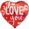 Folat - Palloncino Foil A Forma di Cuore I Love You Rosso - 45 cm
