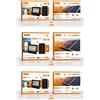 FOYU - AERBES FARO con Pannello Solare LED Sensore Crepuscolare 100W 500W 800W luce 6500k ip67