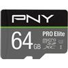 PNY Pro Elite microSDXC card 64GB Class 10 UHS-I U3 100MB/s A1 V30