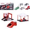Majorette - Porsche Racing Tent, 212053305, +3 anni, tenda racing, podio, lanciatore, 5 auto die-cast con parti apribili