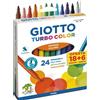 Giotto Turbo Color Confezione da 24 Pennarelli - Punta Fine 2,8 mm - Base Acqua