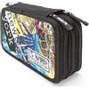Pokemon Seven Disney Mitama Astuccio 3 zip Premium Accessoriato Completo Pastelli Pennarelli Tre Cerniere