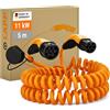 Lapp Cavo di Ricarica a Spirale per Veicoli Elettrici Mobility Tipo 2-11 kW, 20 A, Trifase, Resistente alla Polvere e all'Acqua IP55, Compatibile con Auto Elettriche e Ibride Europee, 5 m, Nero