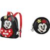 Disney Minni Mouse Face - Zaino Heady + Portamonete Cookie