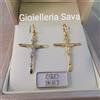 savagioielli Croce Ciondolo Medaglia Crocifisso Sacro Gesù In Oro 750 18 Kt Giallo o Bicolore
