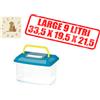 Pet's Market FOP Acquario GRANDE in Plastica con Vetrino e Maniglia Litri 9 - 33,5x19,5x21,5