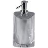 Gedy Twist Dispenser Sapone Bagno in Resina Argento, Capacità 210 ml | Dosasapone Bagno Realizzato in Resina Acrilica Verniciata Argento, Erogatore in metallo cromato, Capacità contenitore 210 ml