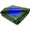 DI GIULIO Irrigazione Telo Telone Occhiellato Verde Blu in Polietilene 6x8 Impermeabile 180 gr/m²