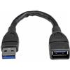 STARTECH - Cavo di prolunga USB 3.0 A maschio-femmina, 0,15 m nero