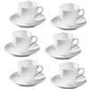 Ad trend Set da 6 Tazzine da caffè in porcellana bianca tazze e piattini servizio da Tè