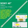KIT 2 BARRE STRIP 40 LED TV SONY T42-40-L/R KDL-42W829B T420HVF04.2 SK2