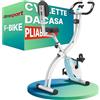 Ultrasport Trainer da Casa F-Bike 200B Bici da Fitness con Sensori delle Pulsazioni con Schienale Ripiegabile, Unisex - Adulto, F-Bike 200B con Schienale, Argento / Nero, Taglia Unica