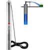 VEVOR Pompa Acqua Sommergibile Pozzi Profondi Acciaio Inox 1500 W 9,8 m³/h 108 m