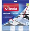 Vileda Panno Pavimenti Cotone con Microfibra, con Cotone Assorbente, per Ogni Tipo di Pavimento, Lavabile in Lavatrice, 50 x 50 cm
