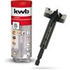 kwb Punta Forstner, Ø 35 mm, punta a tazza (per legno, testa forgiata, affilatura speciale, fori rapidi e senza strappi, punta centrale rettificata su 4 lati, per avvitatori e trapani a batteria)