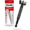 kwb Punta Forstner, Ø 25 mm, punta a tazza (per legno, testa forgiata, affilatura speciale, fori rapidi e senza strappi, punta centrale rettificata su 4 lati, per avvitatori e trapani a batteria)