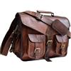 Fatto a mano Borsa a tracolla messenger in pelle di capra marrone vintage nuova custodia p...