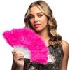Boland - Ventaglio con piume, 23 cm, ideale per costumi anni '20 o per una festa a tema Charleston, accessorio per carnevale