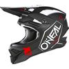 O'NEAL | Casco Motocross | MX Enduro | Standard di sicurezza ECE 22.06, aperture di ventilazione per un raffreddamento ottimale | Casco 3SRS HEXX V.23 | Adulto | Nero Bianco | Taglia XL (61/62 cm)