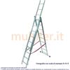 FACAL SCALA A SFILO FACAL EURO STILO 3 RAMPE IN ALLUMINIO made in Italy misure varie