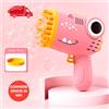 PISTOLA SPARABOLLE DI SAPONE 40 FORI A FORMA DI DINOSAURO PER BAMBINE ROSA
