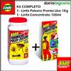 LINFA Kit Completo Linfa BADO Insetticida Polvere Pronto Uso e Liquido Concentrato