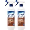 QUASAR PULITO STELLARE Quasar - Legno con Cera d'Api - Nutriente, Lucidante e Protettivo - 680 ml (Confezione da 2)